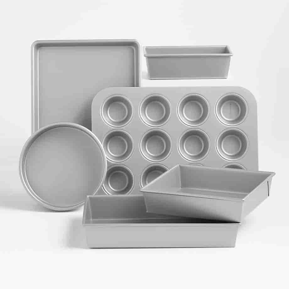 Greenergy Asia Home 6-Piece Silver Non-Stick Bakeware Set