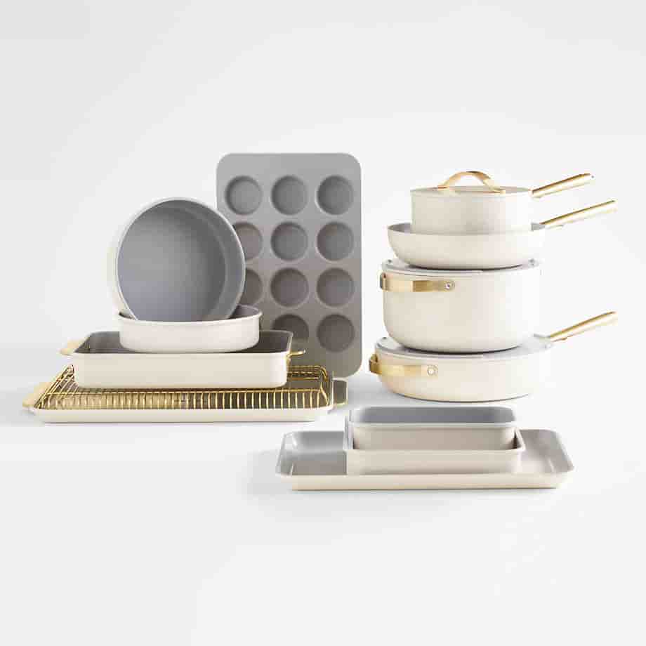 Greenergy Asia Home Cream Full Kitchen Bakeweare & Cookware Set