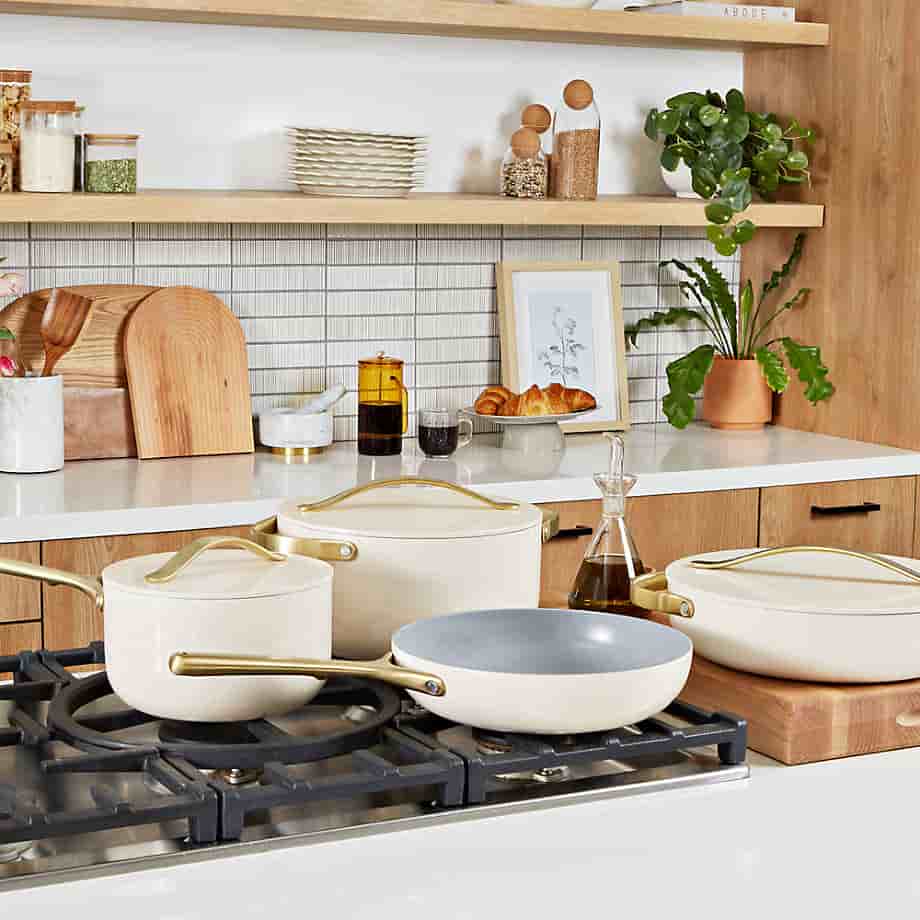 Greenergy Asia Home Cream Supper Non-Stick Ceramic Fry Pan
